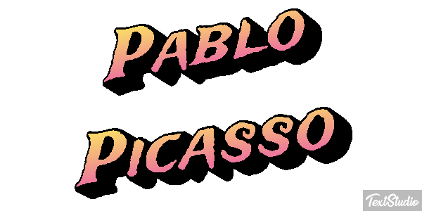 Pablo Picasso Text effect