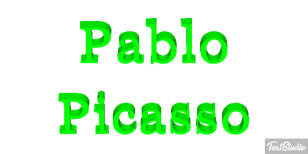 Pablo Picasso Text effect