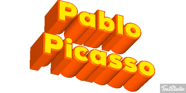 Pablo Picasso Text effect