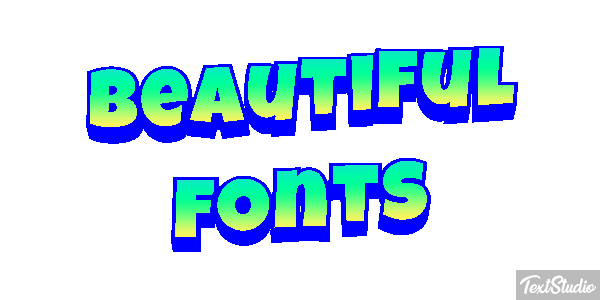 Beautiful Fonts Efecto de texto