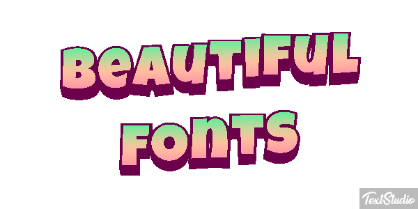 Beautiful Fonts Efecto de texto