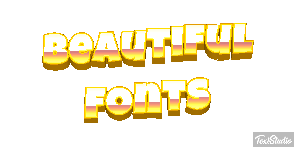 Beautiful Fonts Efecto de texto