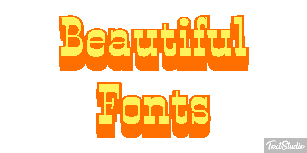 Beautiful Fonts Efecto de texto