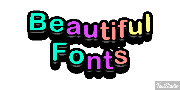 Beautiful Fonts Efecto de texto