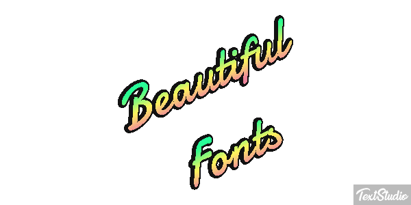 Beautiful Fonts Efecto de texto