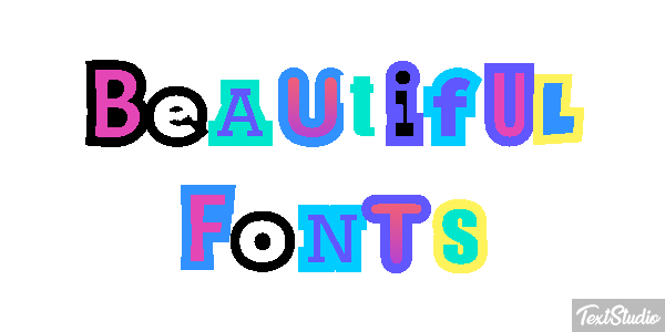 Beautiful Fonts Efecto de texto