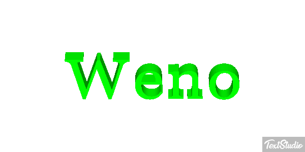 Weno Effet de texte