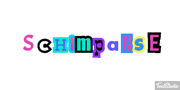 Schimpanse Texteffekt