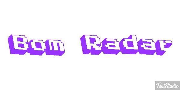 Bom Radar Tekst effect