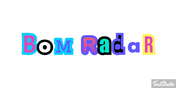 Bom Radar Tekst effect