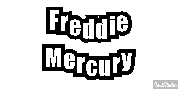 Freddie Mercury Text effect