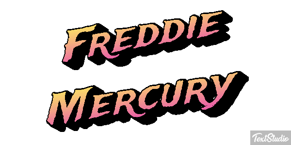 Freddie Mercury Text effect