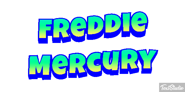 Freddie Mercury Text effect