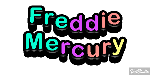 Freddie Mercury Text effect