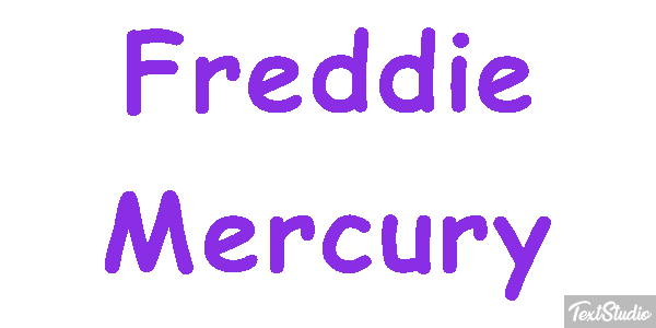 Freddie Mercury Text effect