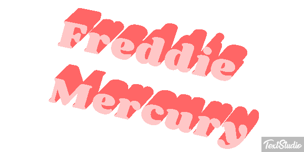 Freddie Mercury Text effect