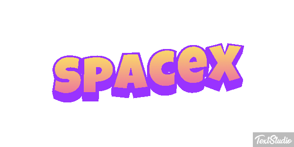 SpaceX Texteffekt