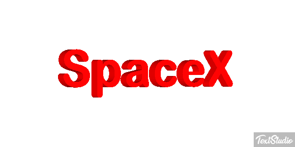 SpaceX Texteffekt