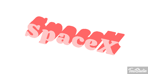 SpaceX Texteffekt