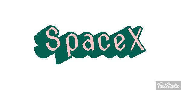 SpaceX Texteffekt