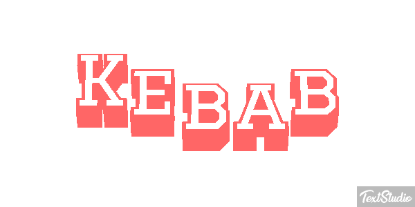 Kebab Text effect