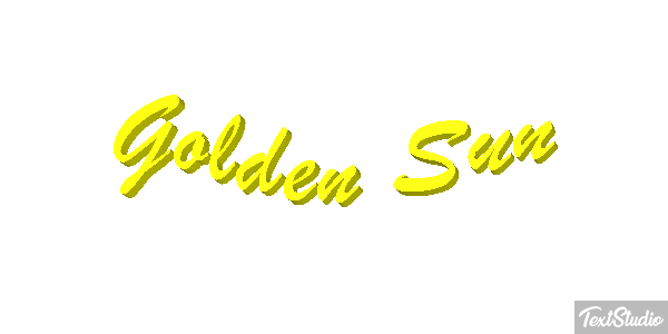Golden Sun Текстовый эффект
