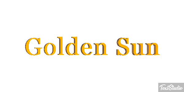 Golden Sun Текстовый эффект