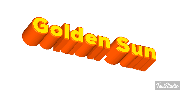 Golden Sun Текстовый эффект