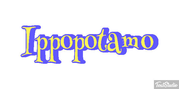 Ippopotamo Effetto testo