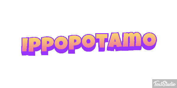 Ippopotamo Effetto testo