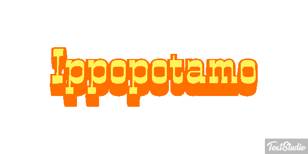 Ippopotamo Effetto testo