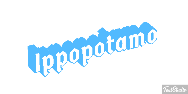 Ippopotamo Effetto testo