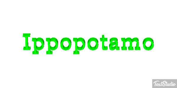 Ippopotamo Effetto testo