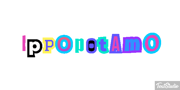 Ippopotamo Effetto testo