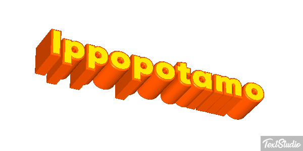 Ippopotamo Effetto testo