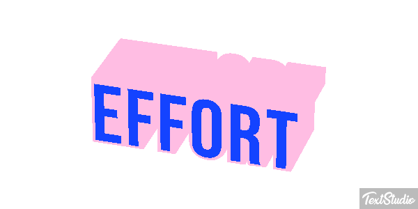 Effort Tekst effect