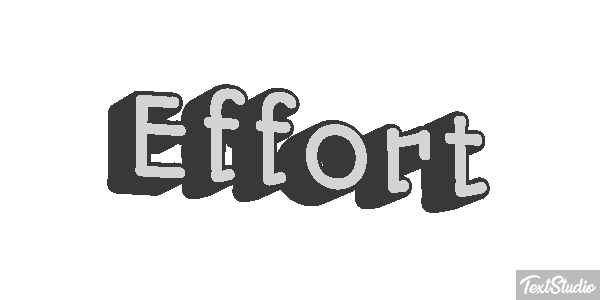 Effort Tekst effect