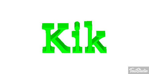 Kik Effet de texte