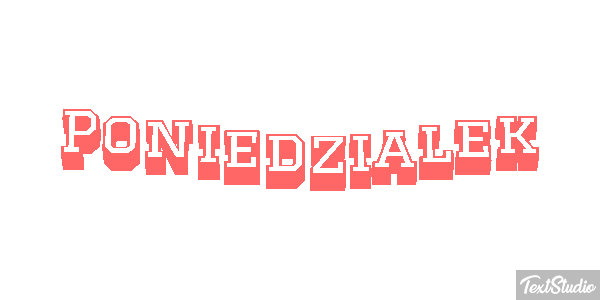 Poniedziałek Effetto testo