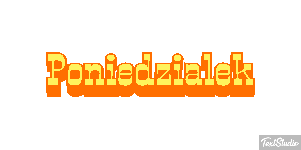 Poniedziałek Effetto testo
