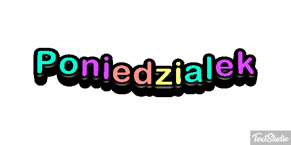 Poniedziałek Effetto testo