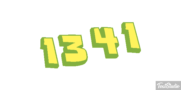 1341 Text effect