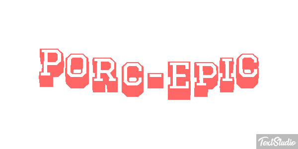 Porc-Épic Effet de texte
