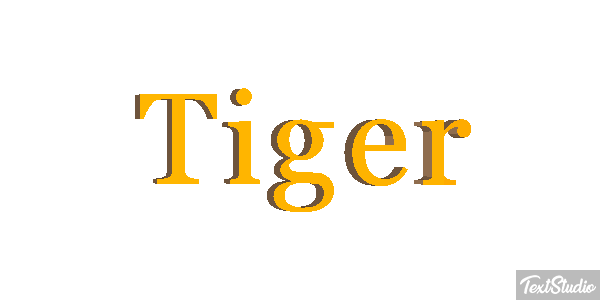 Tiger Text effect