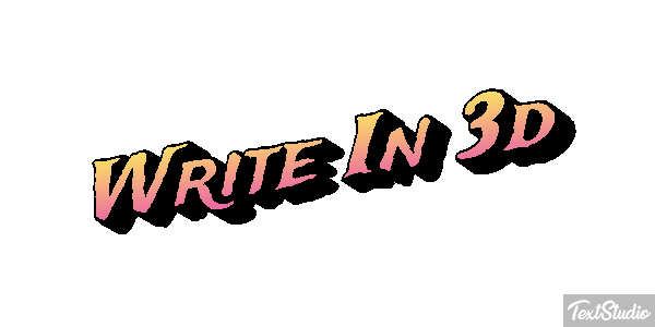 Write In 3D Text effect