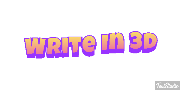 Write In 3D Text effect