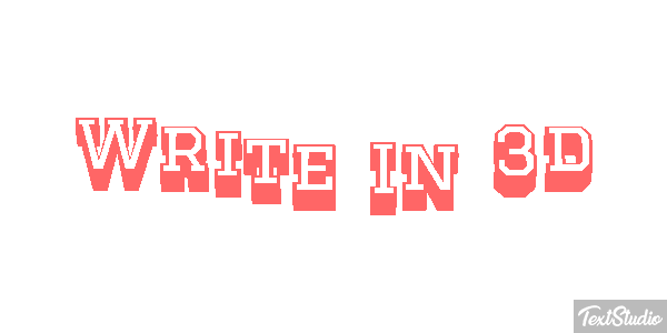 Write In 3D Text effect