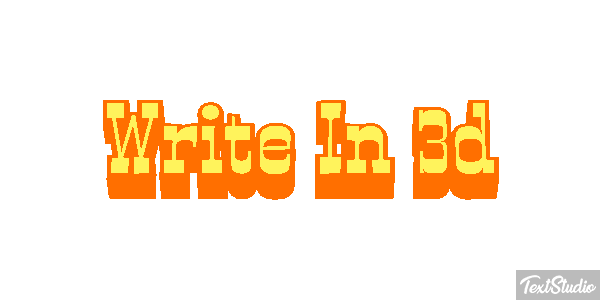 Write In 3D Text effect