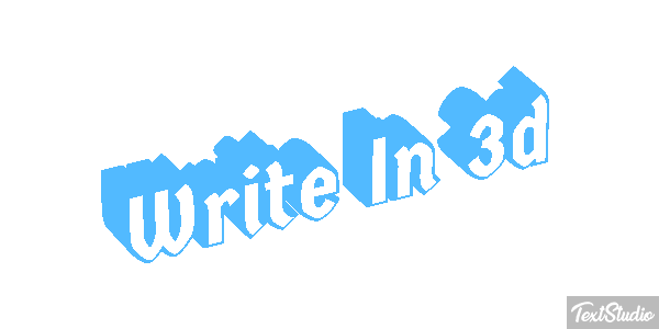 Write In 3D Text effect