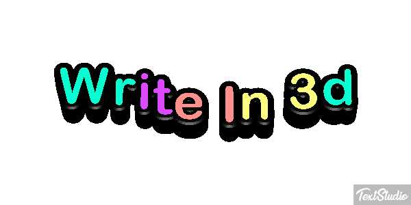 Write In 3D Text effect